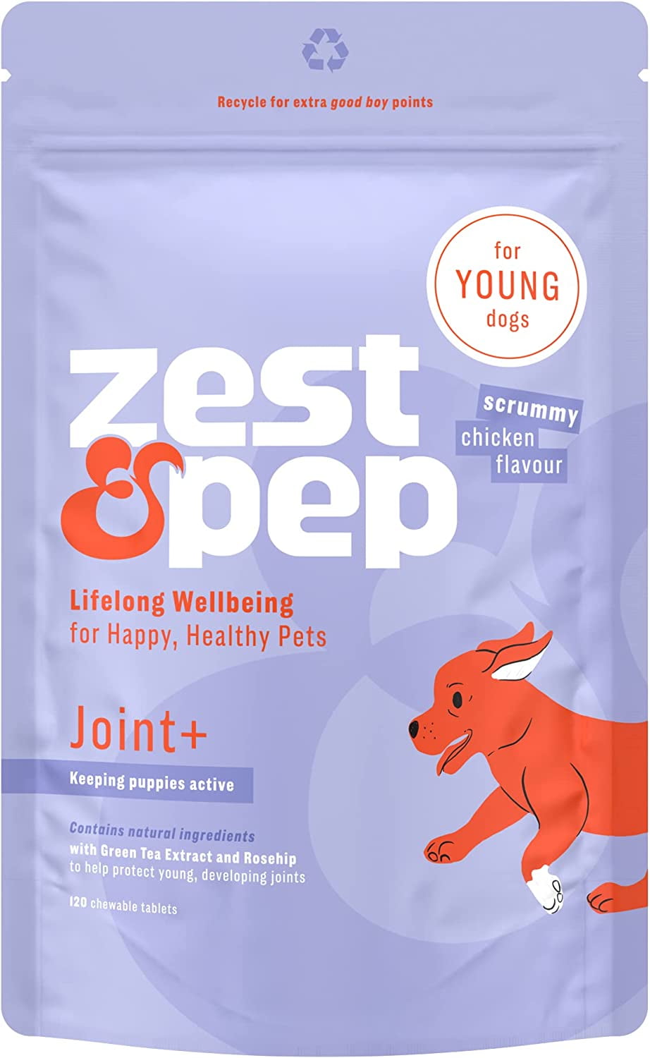 Zest & Pep Hip & Joint Advanced Supplements for Dogs Puppy & Young