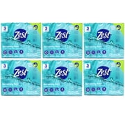 Zest Refreshing Aqua Bars Deodorant Bar Soap with Vitamin E, 3 Bars 4 OZ 113g Each - 6 Pack