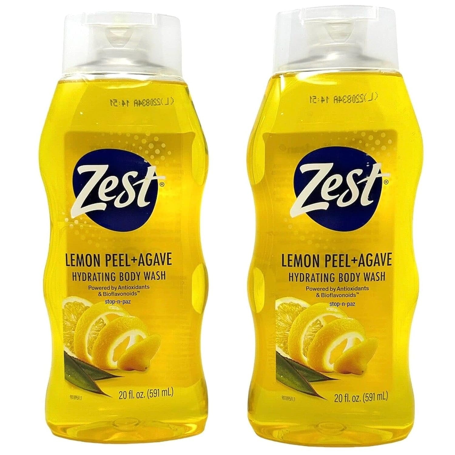 Zest lemon peel+ agave hydrating body wash