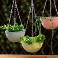 thumbnail image 1 of Hanging Planter Pots,Self-Watering Round Hanging Basket with Water Tray Metal Chain,Succulent Flower Plant Pot Container for Indoor Outdoor Garden Balcony Wall Decor., 1 of 5