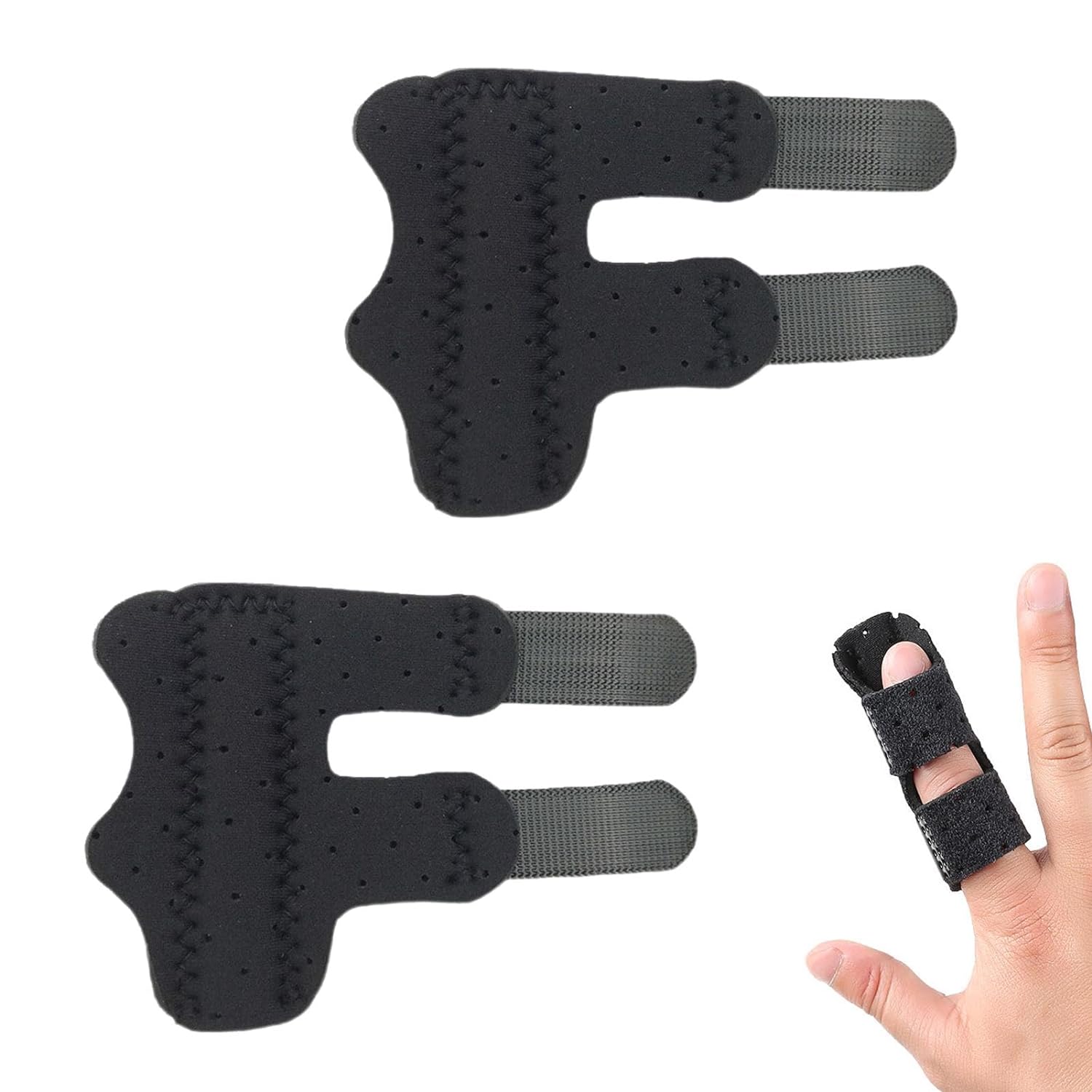 ZestMode 12pcs Trigger Finger Brace Support with Adjustable Fixing Belt ...