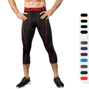 ZestMode 2 Pack Mens Compression Pants Bike Shorts Bicycles Cycling Biking Clothing Shorts, Breathable and Absorbent Exercise Tight Fitness Running Stretch Basketball Base Fitness Pants Trousers