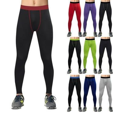 ZestMode 2 Pack Mens Compression Pants Leggings Dry Cool Sports Baselayer Running Workout Active Gym Tights Basketball Exercise Tight Fitness Running Stretch Basketball Base