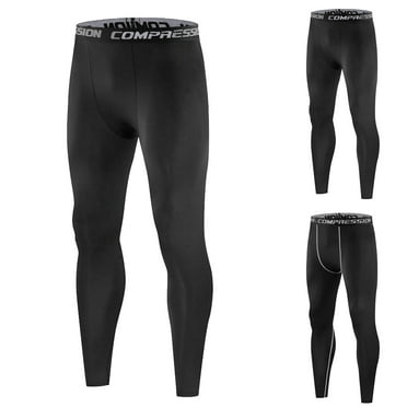 ZestMode 2 Pack Mens Compression Pants with Pockets, Athletic Leggings Baselayer Workout Tights for Running Yoga Gym Basketball Casual Fashion Solid Color Elastic Sports Fitness Pants