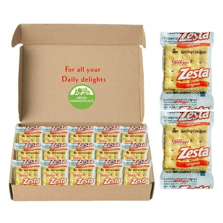 Zesta Saltine Crackers - Single Serve Packets - Pack of 100 - Each Individually Wrapped Pack Contains Two Crackers - Great Portion Control for Home or Office