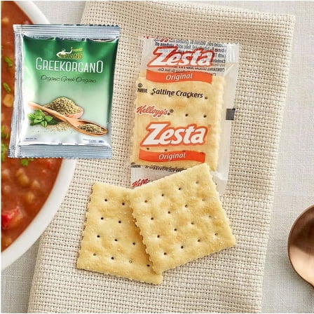Zesta Saltine Crackers - Two Crackers Per Pouch - Pack of 200  GREOREGANO Organic Oregano 2g