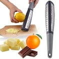 thumbnail image 1 of Zester Grater, Double-Sided Stainless Steel Grater, Cheese Zester Grater with Handle, Multi-Function Cheese and Vegetable Grater Zester Tool, Kitchen Lemon Zester Tool, Small Grater, 10.97inch, 1 of 7