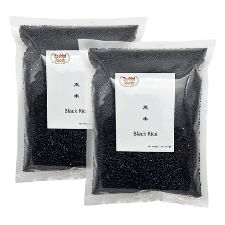 Zestful Foods 2lbsx2 Pack（64OZ） Black Rice, Whole Grain Purple Rice High Fiber, Wild Black Rice, Nutritious Rice.