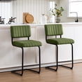 thumbnail image 1 of Zesthouse 24.6" Counter Stools Set of 2, Velvet Tufted Counter Height Chairs with Back and Metal Legs, Mid Century Modern Bar Stools for Kitchen Island, Green, 1 of 10