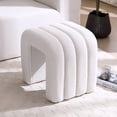 thumbnail image 1 of Zesthouse Multi-Functional Ottoman Stool, Tufted Sherpa Foot Stools Ottoman for Couch, Modern Vanity Stool for Living Room, Bedroom and Entryway, White, 1 of 12