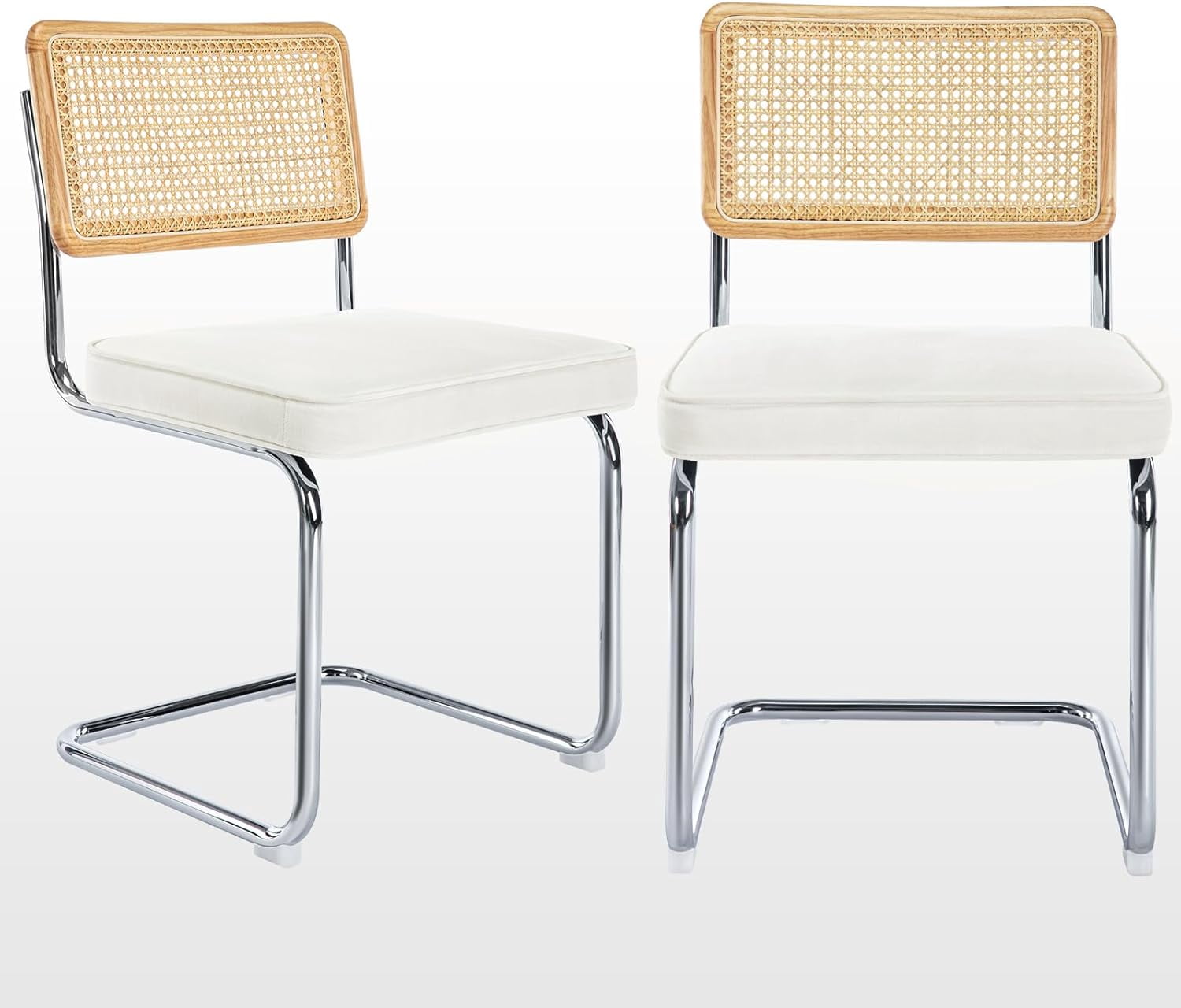 Zesthouse Natural Rattan Dining Chairs Set of 2, Modern Dining Room ...