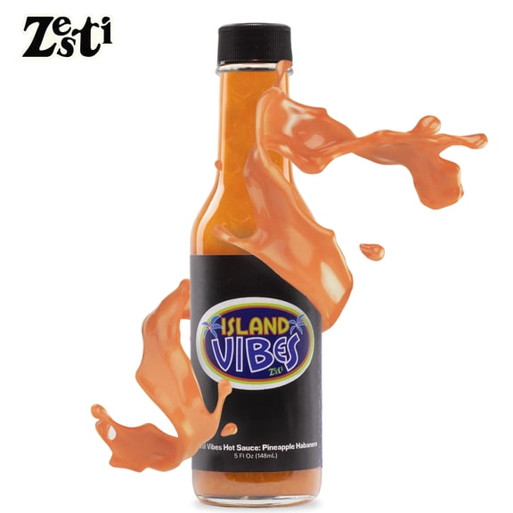 Zesti Island Vibes Pineapple Habanero Hot Sauce Spicy Taco Sauce, Ham Glaze