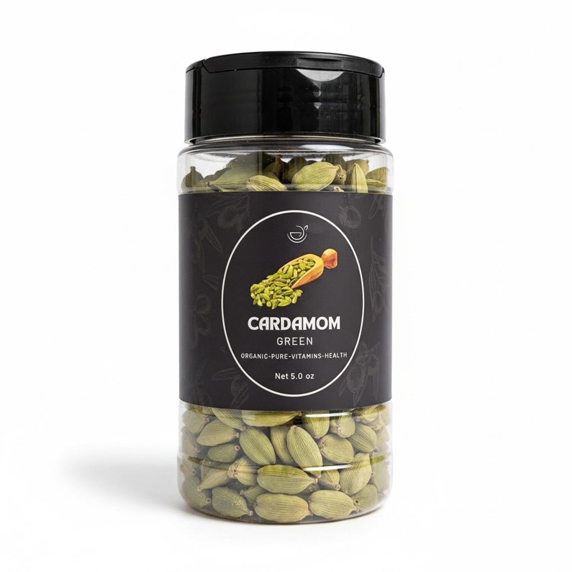 Zestiq Foods Green Cardamom Pods Jar (5 oz.) - Whole Aromatic Cardamom Spice for Cooking, Baking & Beverages