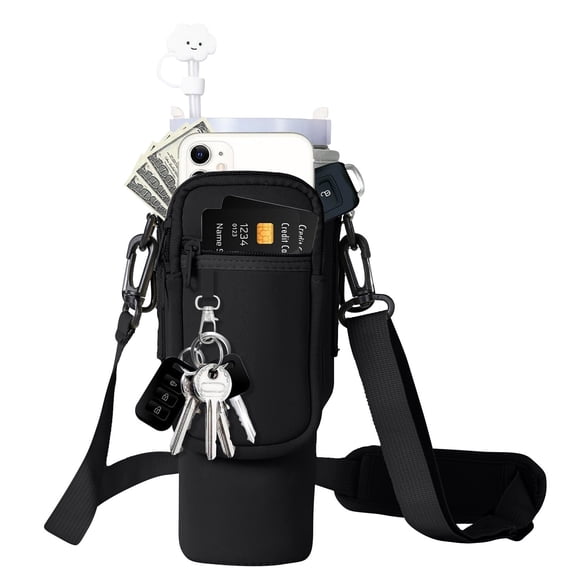 ZestqaQ 40oz Ice Cup Set, Insulated Water Bottle, Convenient Handbag Handle, Stylish Letter Cup, Versatile for Outdoor Adventures, Reduce Plastic Use