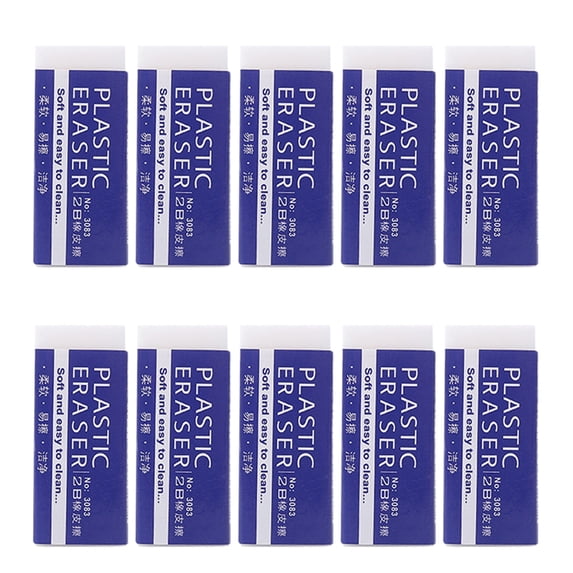 ZestqaQ Eraser Set, 2B Pencil Erasers, Soft and Clean Erasers, Durable Erasers for Writing and Drawing, Easy to Use Eraser Supplies