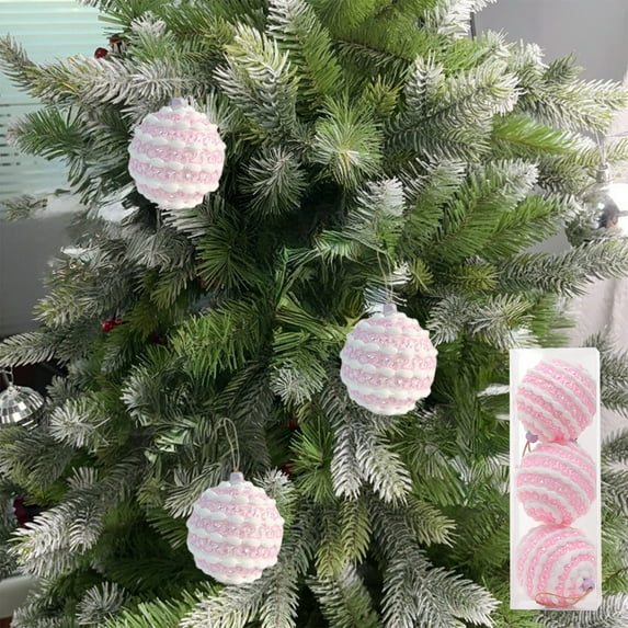 ZestqaQ Multicolor Foam Ball Christmas Ornaments, Hanging Tree Decor, Unique Holiday Decoration, Versatile Home Accessories, Soft Flocked Texture