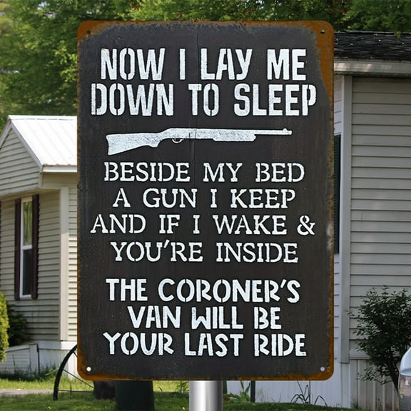 ZestqaQ No Trespassing Sign, Aluminum Sheet Iron, Durable Wall Decoration, Outdoor Security Signage, Stylish Home Decor