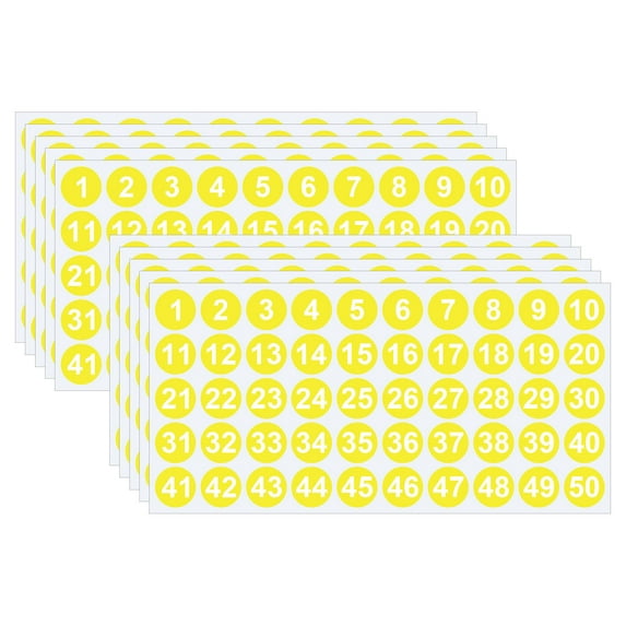 ZestqaQ Number Stickers, Self Adhesive Stickers, Mailbox Numbers, Scrapbook Labels, Decorative Number Stickers, 10 Sheets of 1 Inch Number Stickers