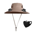 thumbnail image 1 of ZestqaQ Summer Fisherman Hat with Solar USB Charging Fan, Comfortable and Breathable Sun Protection Accessory, Ideal for Outdoor Activities, 1 of 3