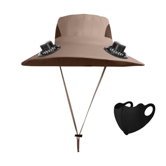 ZestqaQ Summer Fisherman Hat with Solar USB Charging Fan, Comfortable and Breathable Sun Protection Accessory, Ideal for Outdoor Activities