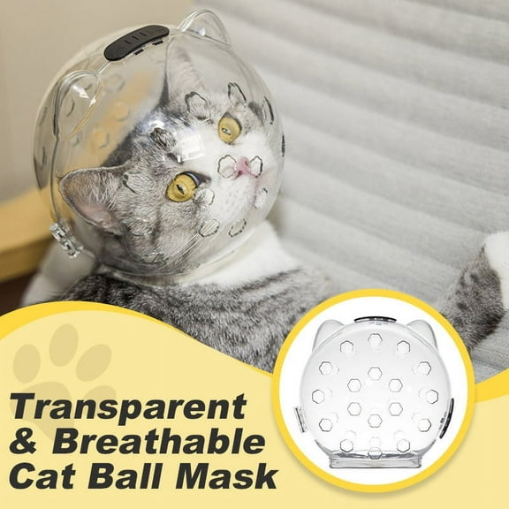 ZestqaQ Transparent & Breathable Animals Ball Mask, Double Lock, Ventilated, Long-Lasting, Scratch Prevention, Easy Observation, Secure Fit