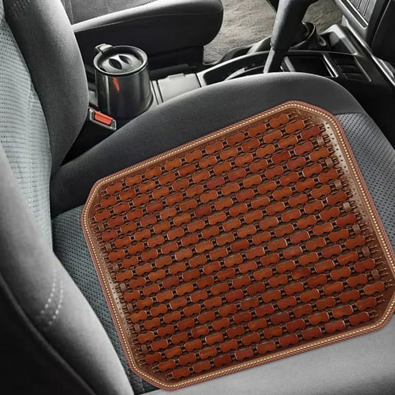 ZestqaQ Wooden Bead Seat Cushion, Cool Cushion for Truck Seats, Ventilated Cushion for Car Seats, Easy Installation Driver Seat Cushion, Comfortable Back and Thigh Support Seat Cover