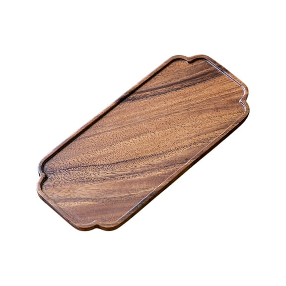 ZestqaQ Wooden Tea Tray, Dry Tea Tray for Easy Brewing, Multi-functional Cup Storage Tray, Unique Style Fruit and Candy Holder