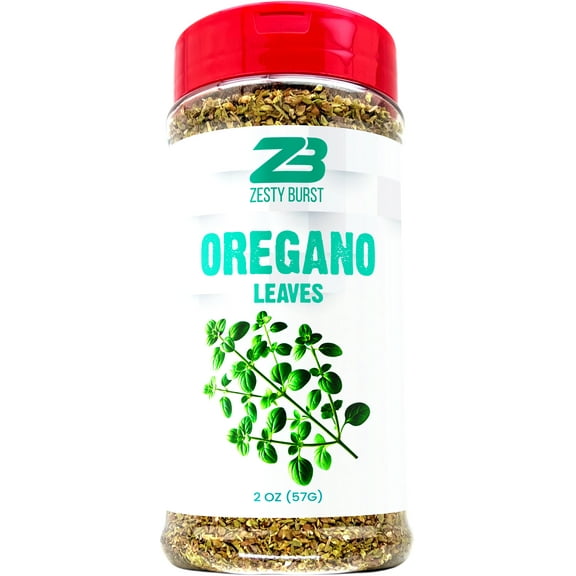 Zesty Burst Oregano Leaves 2 oz. | 0 Fillers, 0 Additives | High Quality Oregano Seasoning