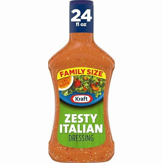 Zesty Italian Salad Dressing Family Size (24 fl oz Bottle) Pack of 1