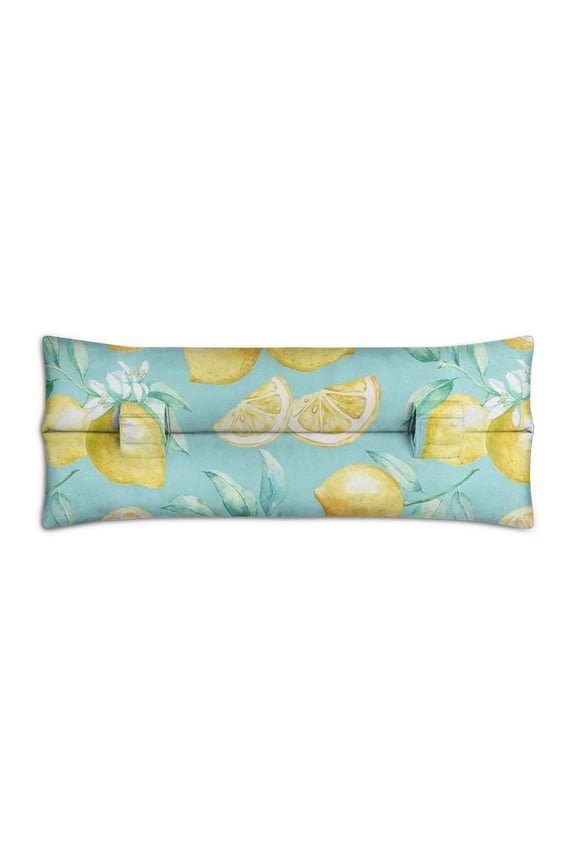 Zesty Lemon Fruit Seat Belt Pillow Kawaii Citrus Slice Print, Lightweight Chemo Port Protection Cushion