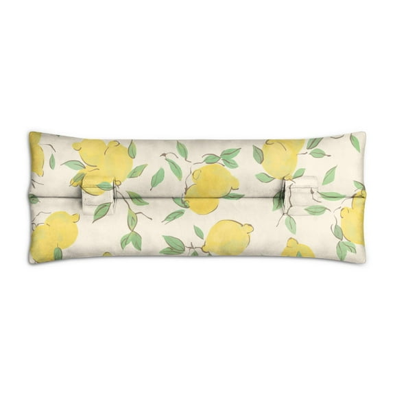 Zesty Lemon Fruit Seat Belt Pillow Kawaii Citrus Slice Print, Lightweight Chemo Port Protection Cushion