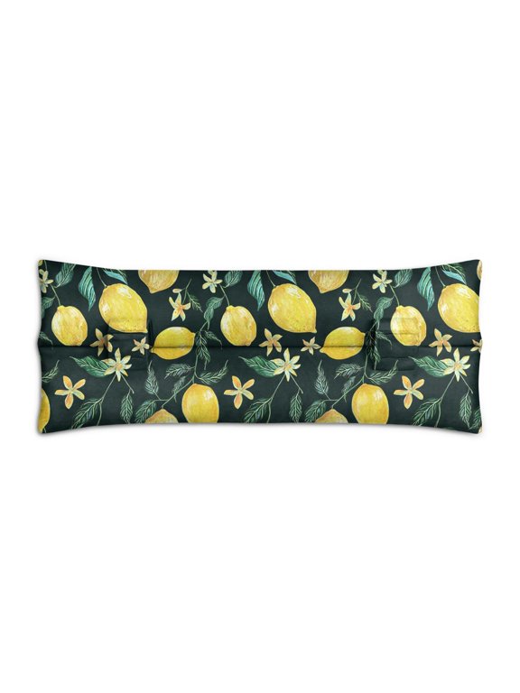 Zesty Lemon Fruit Seat Belt Pillow Kawaii Citrus Slice Print, Lightweight Chemo Port Protection Cushion