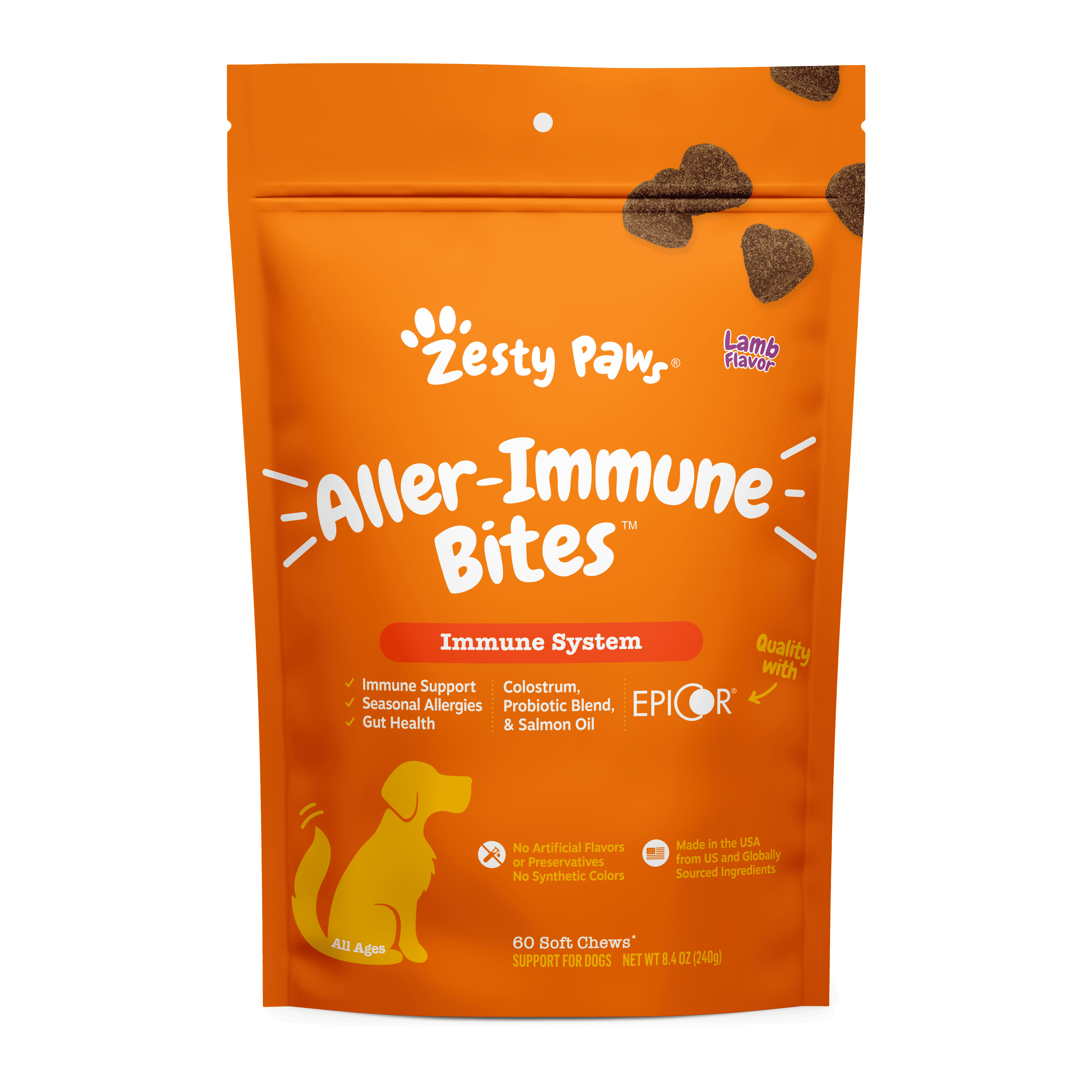 Zesty Paws Allergy Relief and Immune Support Bites for Dogs 60 Count Zesty Paws Allergy Relief and Immune Support Bites for Dogs 60 Count