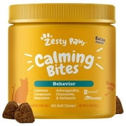 Zesty Paws Calming Bites for Cats, Soft Chew Calming Treats for Cats Relief, Pet Everyday Stress Relief