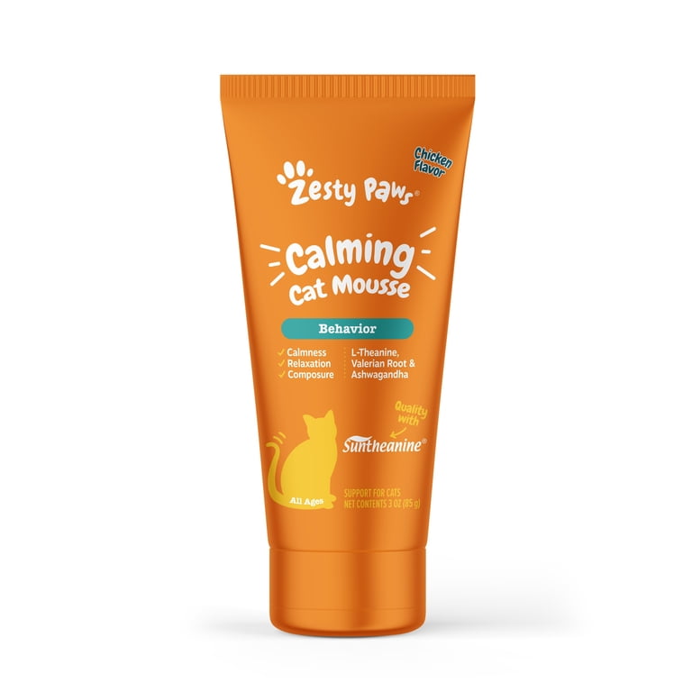 Zesty Paws Calming Mousse for Cats with L-Theanine, Stress