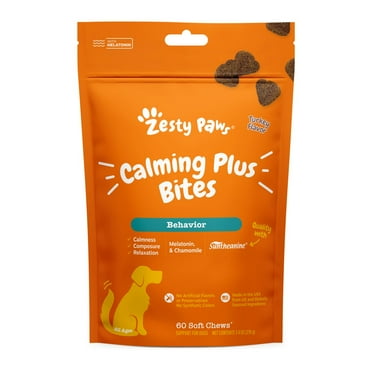 Zesty Paws Calming Plus Bites for Dogs, Turkey 60ct