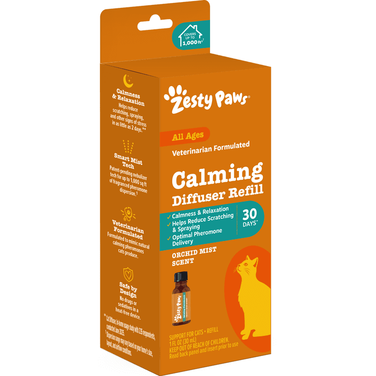 Zesty Paws Cat Calming Diffuser - One Pack Refill - Walmart.com
