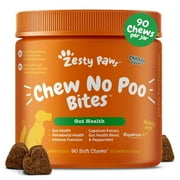 Zesty Paws Chew No Poo Bites for Dogs, Poop Eating Deterrent Functional Dog Supplement, Chicken Flavor, 90ct