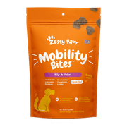 Zesty Paws Hip & Joint Mobility Bites for Dogs, Functional Dog Supplement with Glucosamine + Chondroitin & MSM, Duck Flavor, 60 Count Soft Chews