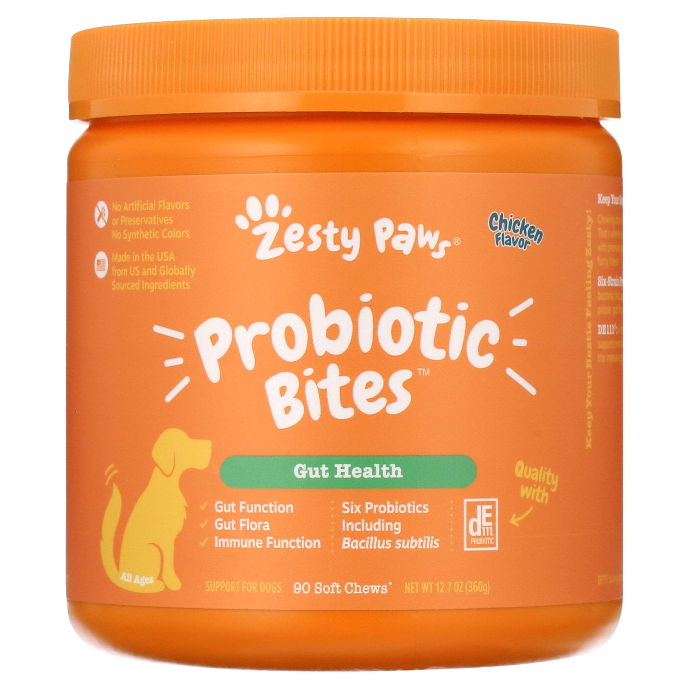 Zesty Paws Probiotic Bites Soft Chews, Digestive Probiotics for Gut