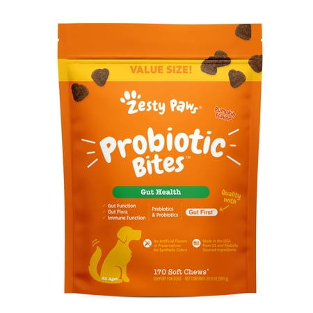 Zesty Paws Probiotic Bites, Pumpkin Flavor 170 Count