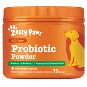 Zesty Paws Probiotic Powder Pumpkin Flavor Dog Supplement, 150g