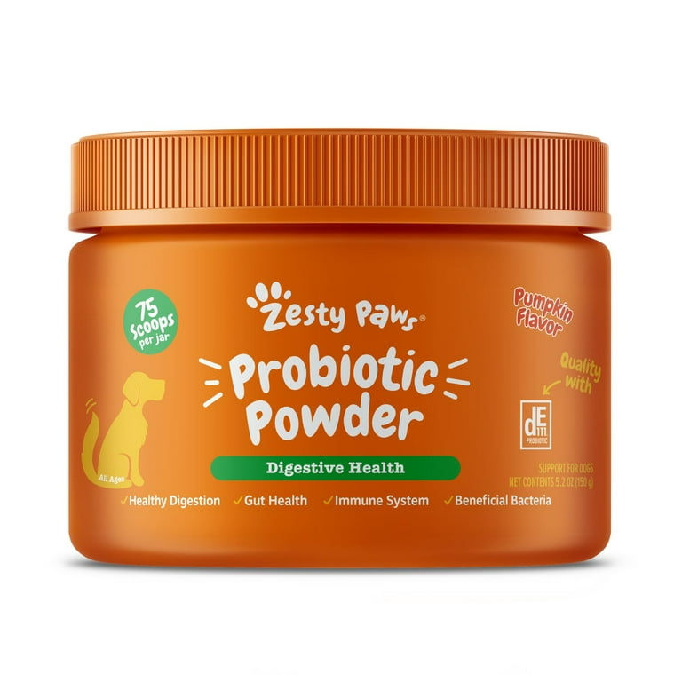 Zesty Paws Probiotic Powder for Dogs, for Gut Health Digestive