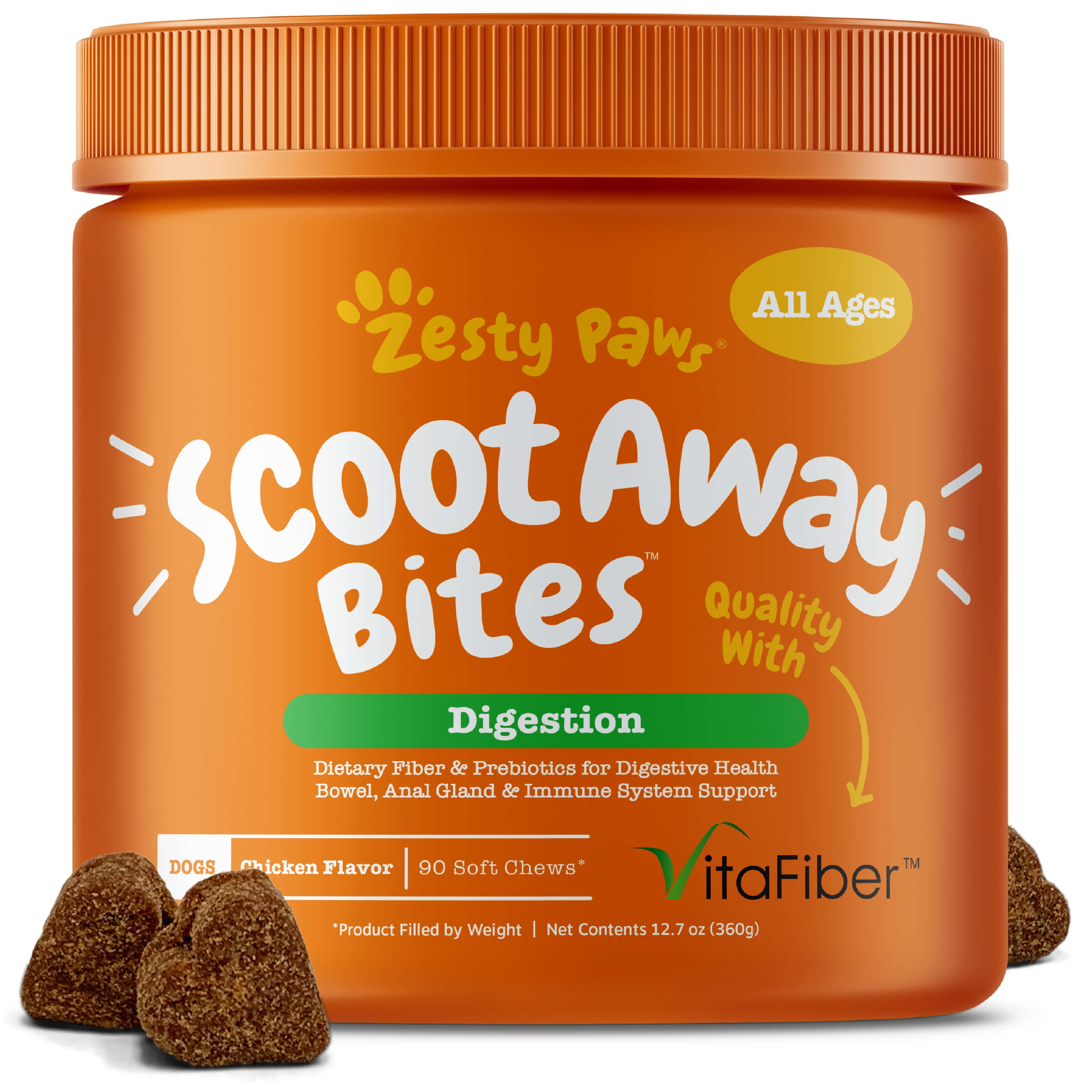 Zesty Paws Scoot Away Soft Chews for Dogs with Digestive Enzymes