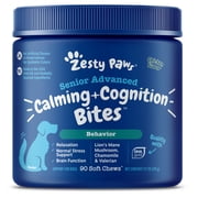 Zesty Paws Senior Advanced Cognition Bites Chicken Flavor Dog Supplement, 90 Count