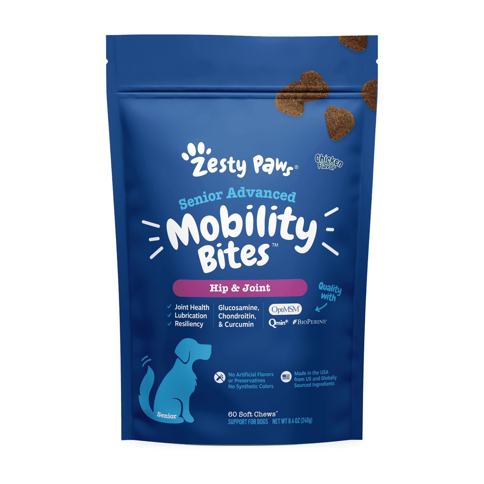 Zesty Paws Senior Advanced Hip & Joint Mobility Bites for Dogs ...