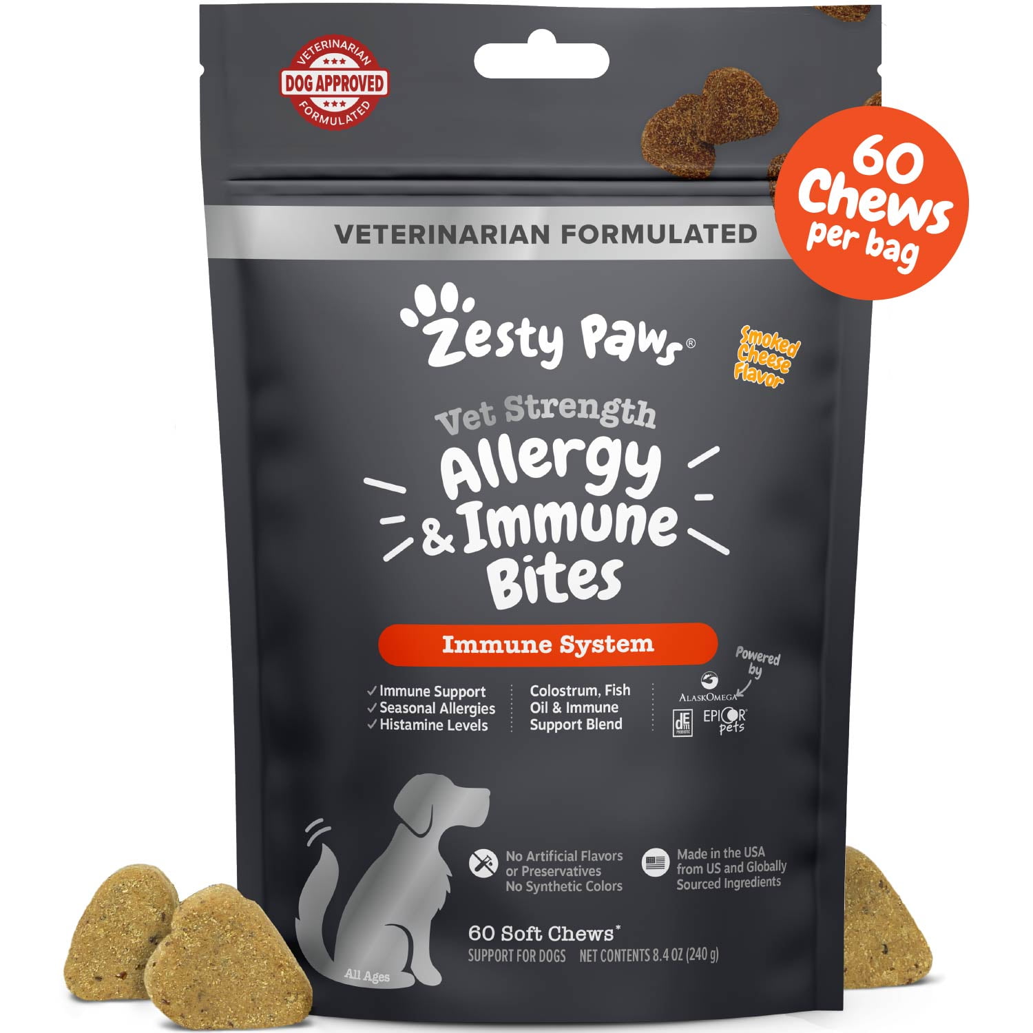 Seasonal Allergies Dog Allergic To Cheese Zesty Paws Vet Strength