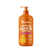 Zesty Paws Wild Alaskan Salmon Oil Formula for Dogs & Cats, to Promote Soft Skin & Shiny Coat, 8oz