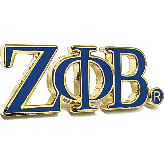 Zeta Phi Beta Classic 3-Letter Lapel Pin [Blue - 1"]
