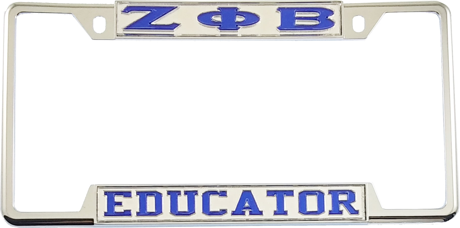 Zeta Phi Beta Officially Licensed License Plate Frame | Black Plastic For Car Or Truck